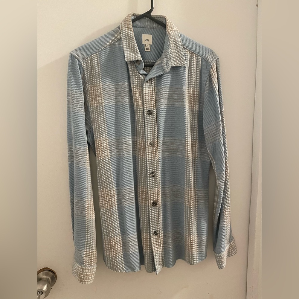 River Island knit flannel blue/beige